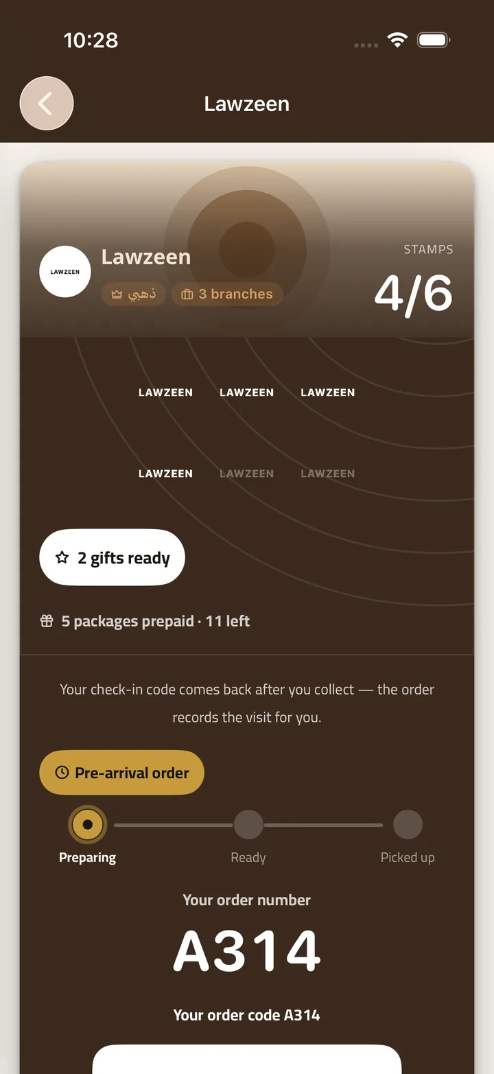 Ordering from the menu