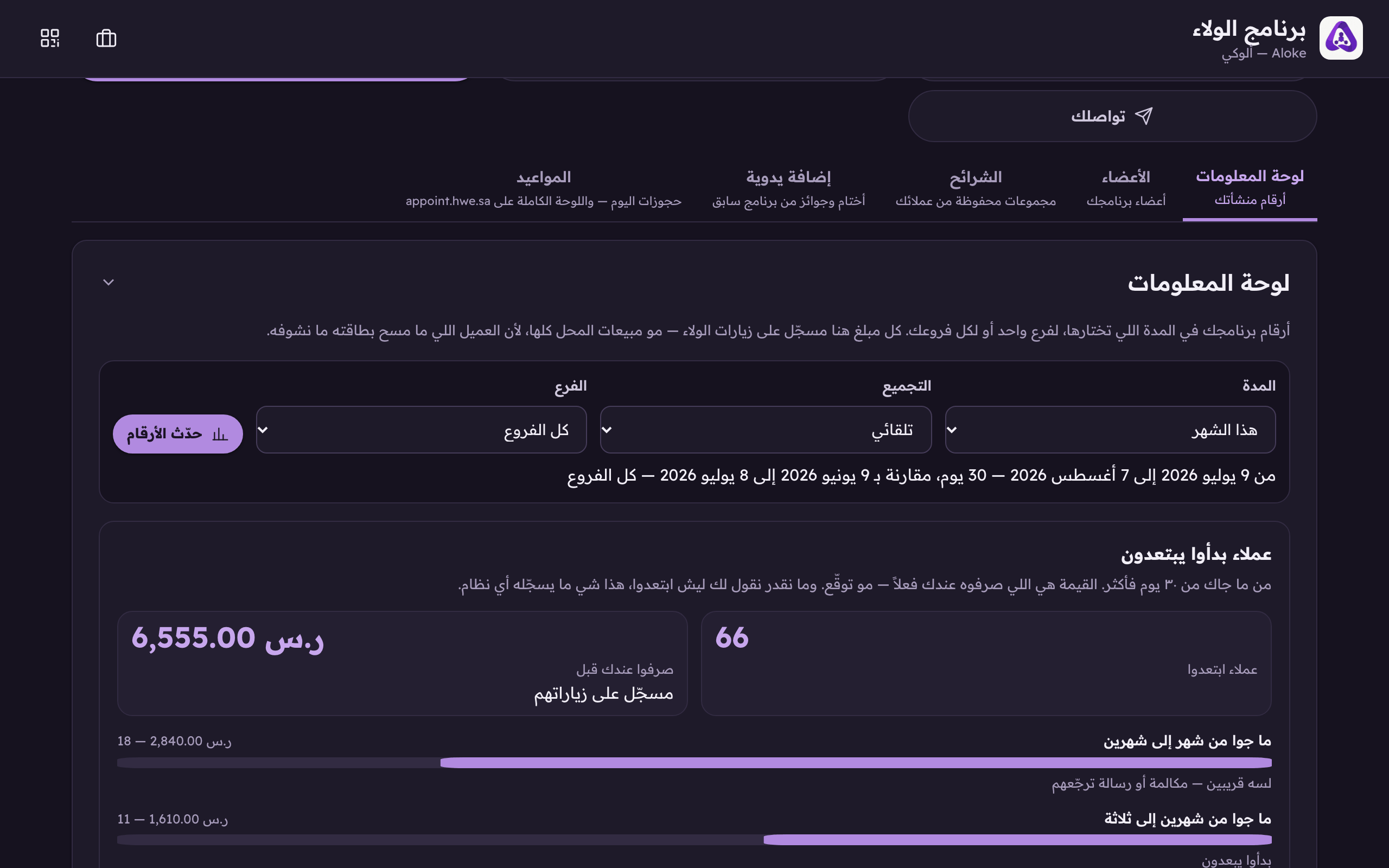 «Refresh the numbers» after typing your own dates. Everything else refreshes the moment you change it.